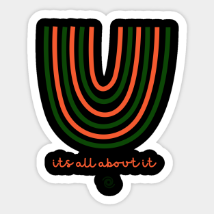 Miami Hurricanes Sticker - IT'S ALL ABOUT THE U MIAMI by Car Boot Tees